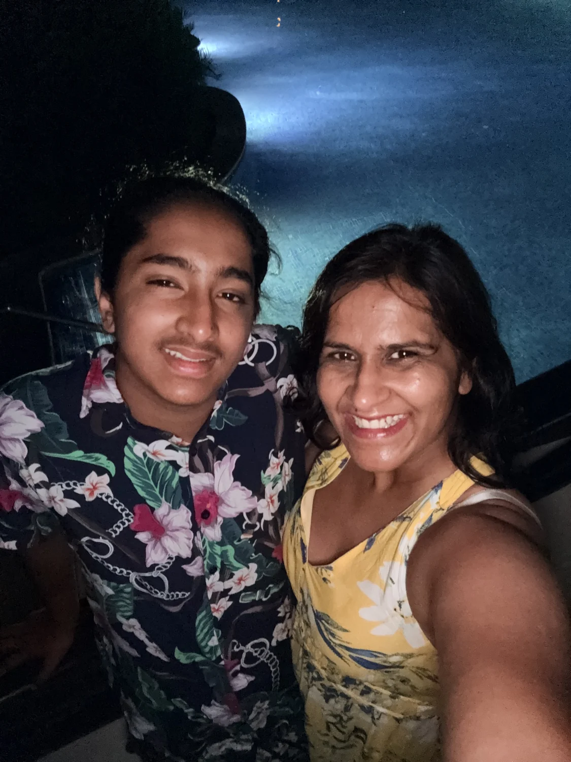 Ranveer smiling with his mother